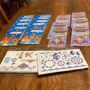 POWERPUFF GIRL Stickers, Notepads & Tattoos Vintage NEW!